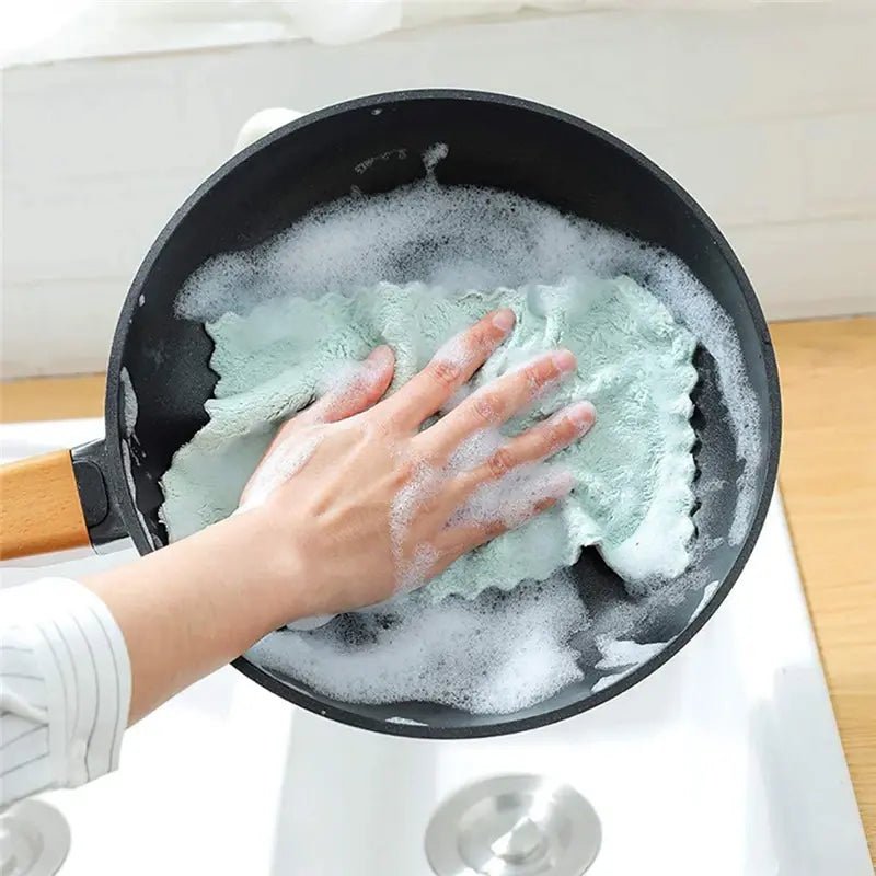 10 Pieces Super Absorbent Velvet Kitchen Dish Towel - Musttbuy
