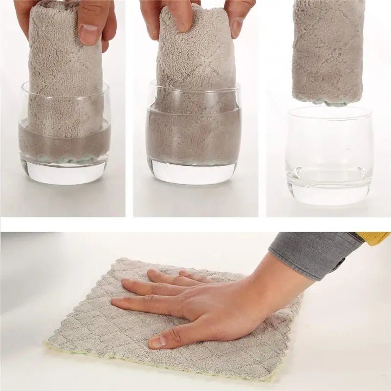 10 Pieces Super Absorbent Velvet Kitchen Dish Towel - Musttbuy