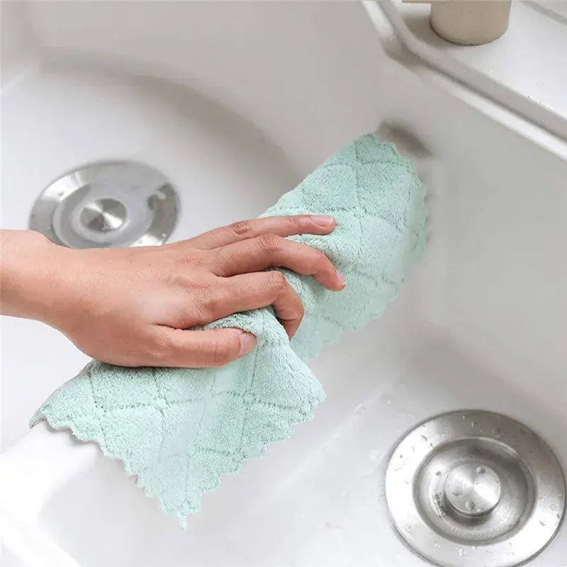 10 Pieces Super Absorbent Velvet Kitchen Dish Towel - Musttbuy
