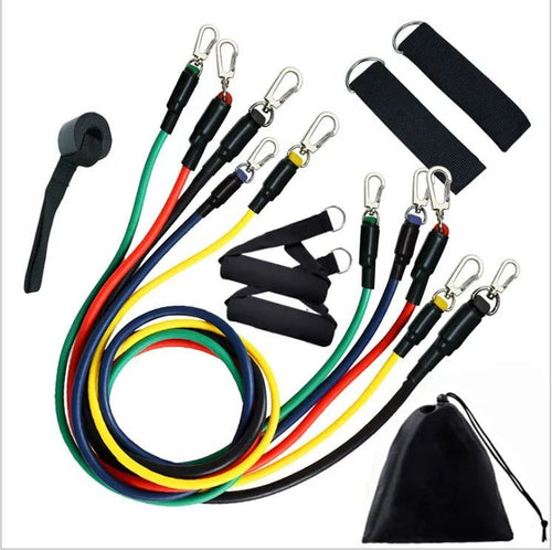 11 - Pieces Multi - Function Resistance Band Set - Musttbuy