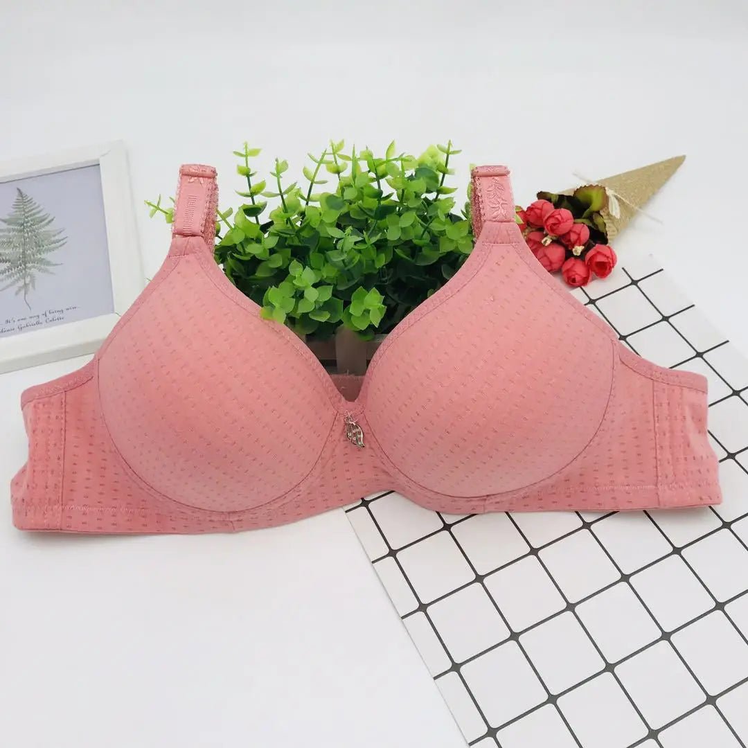 6 Pieces Large Cotton Steel Rimless Bra - Musttbuy