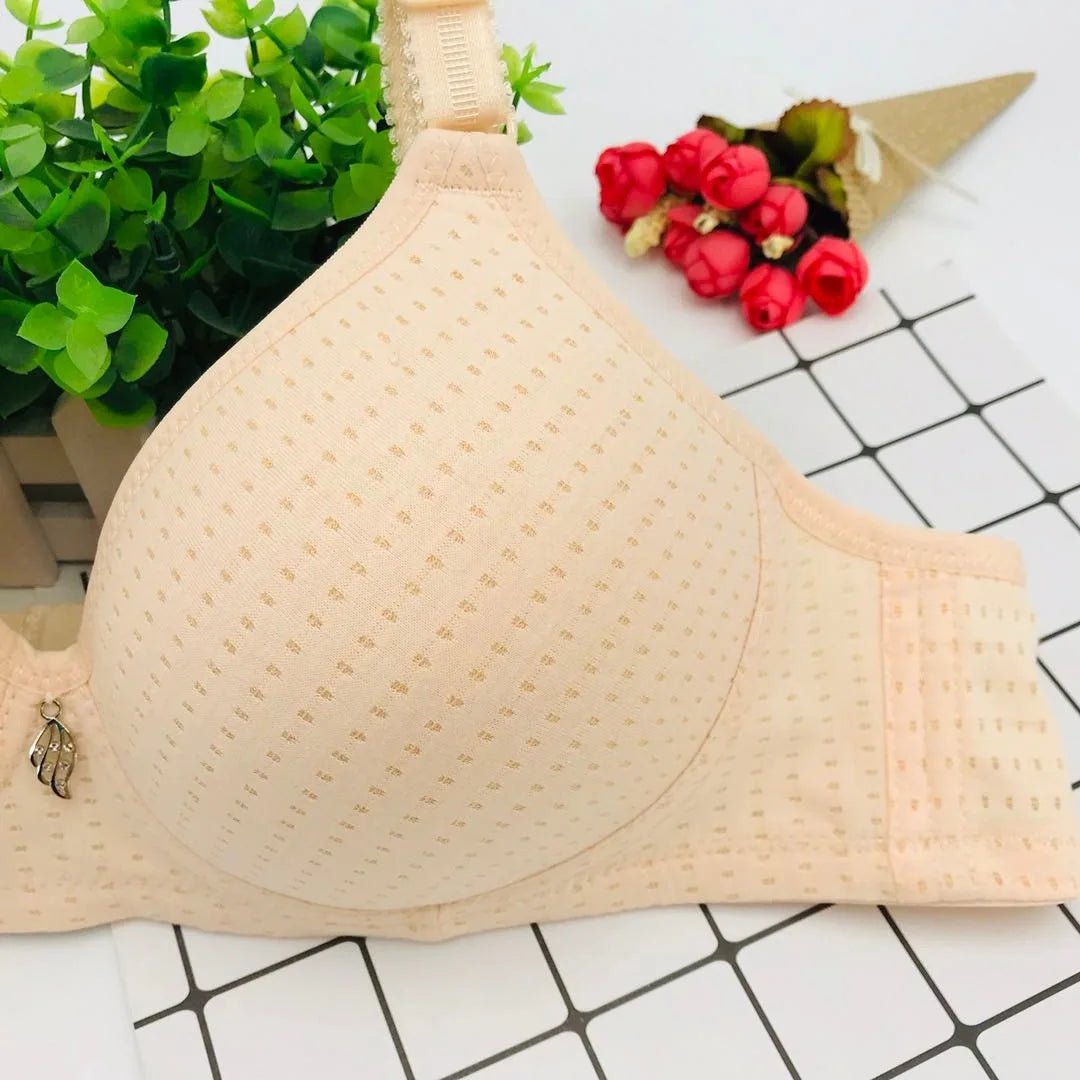 6 Pieces Large Cotton Steel Rimless Bra - Musttbuy
