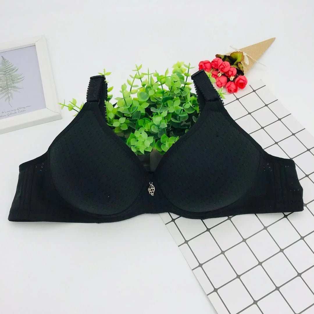 6 Pieces Large Cotton Steel Rimless Bra - Musttbuy
