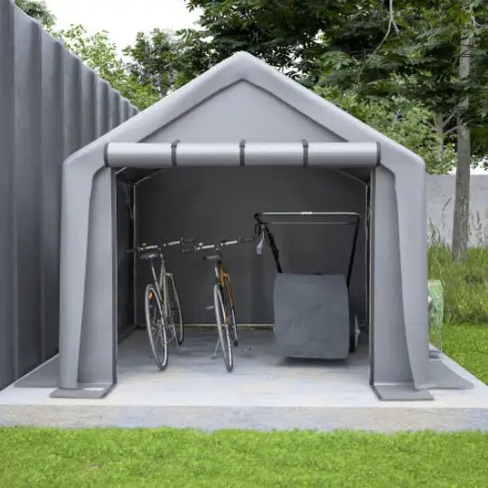 8x8 Ft Garden Shed Heavy Duty Outdoor Portable Garage - Musttbuy