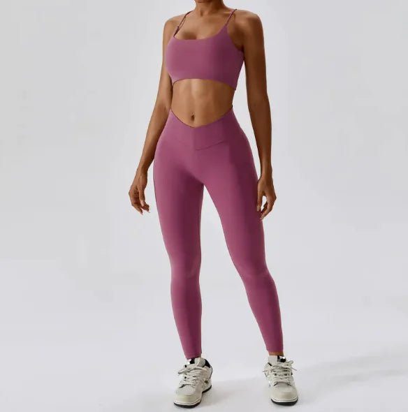 Back Striped Design Sports Yoga Suit - Musttbuy