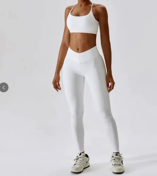 Back Striped Design Sports Yoga Suit - Musttbuy