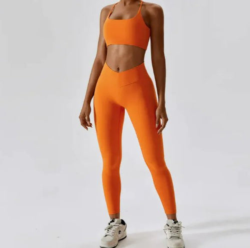Back Striped Design Sports Yoga Suit - Musttbuy