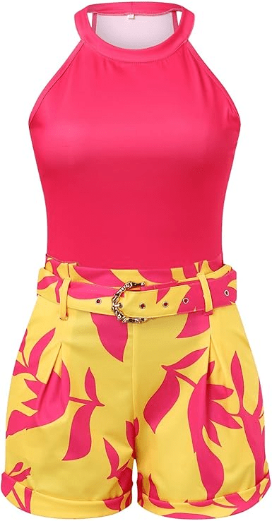 Beach Suit Slim Short Top Shorts Print Casual - Musttbuy