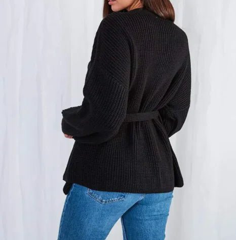 Belted Knit Cardigan - Musttbuy