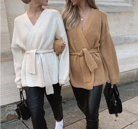 Belted Knit Cardigan - Musttbuy