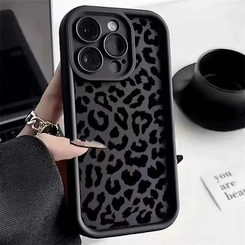 Black Leopard Print Phone Case New - Musttbuy