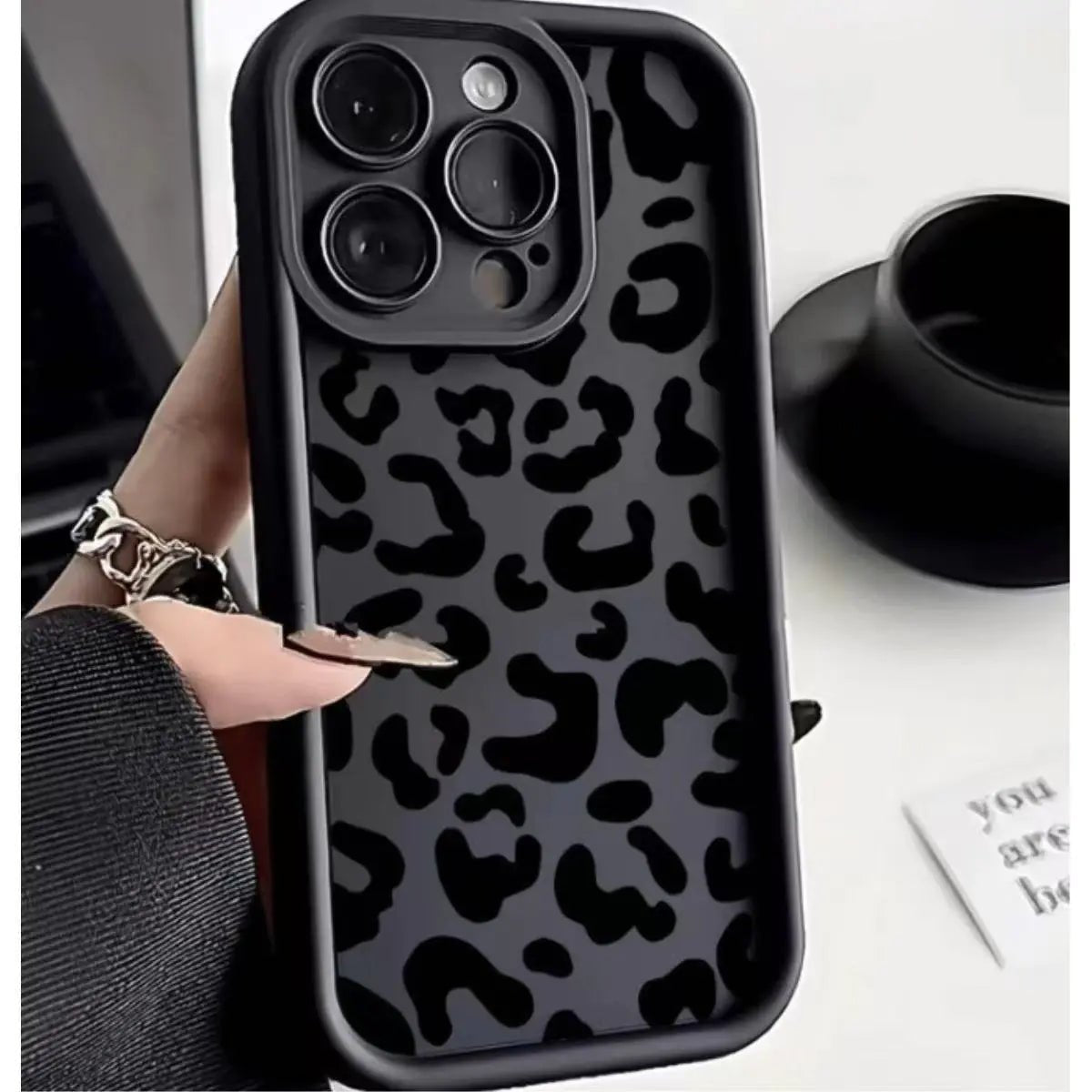 Black Leopard Print Phone Case New - Musttbuy