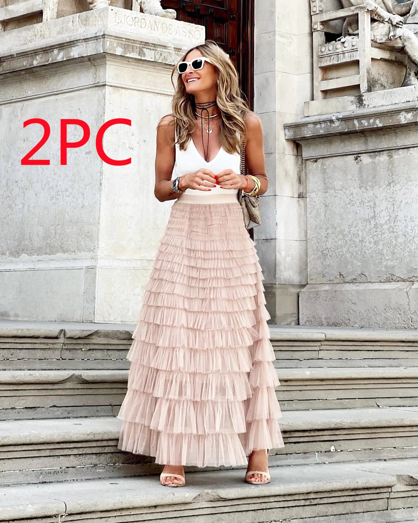 Celeste Tiered Mesh Skirt - Musttbuy