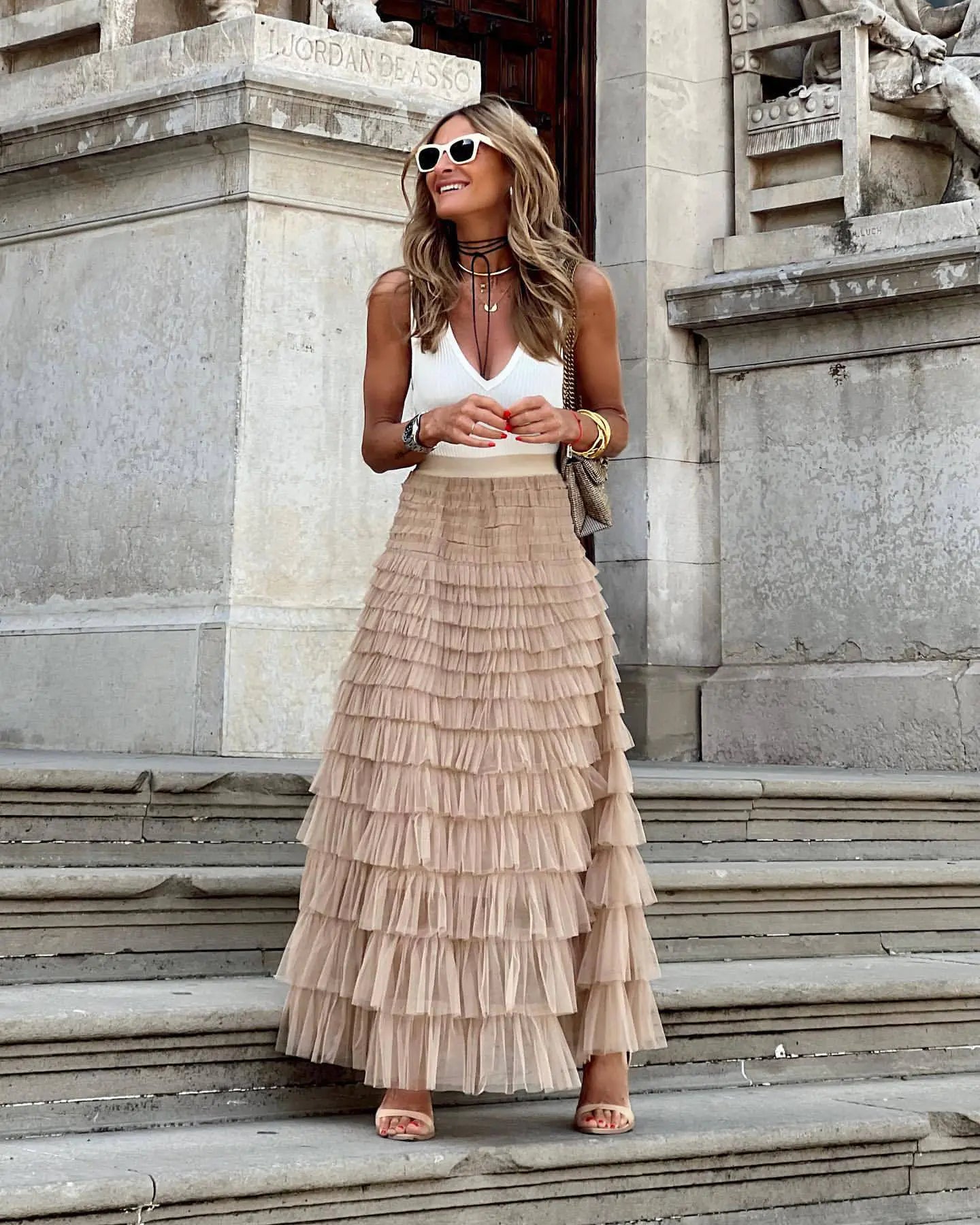 Celeste Tiered Mesh Skirt - Musttbuy