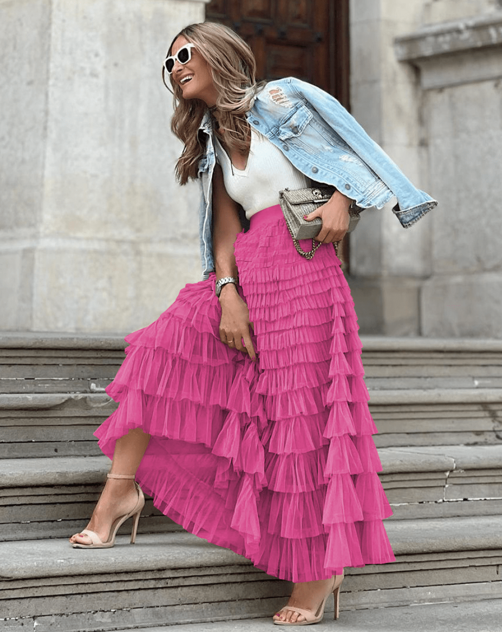 Celeste Tiered Mesh Skirt - Musttbuy