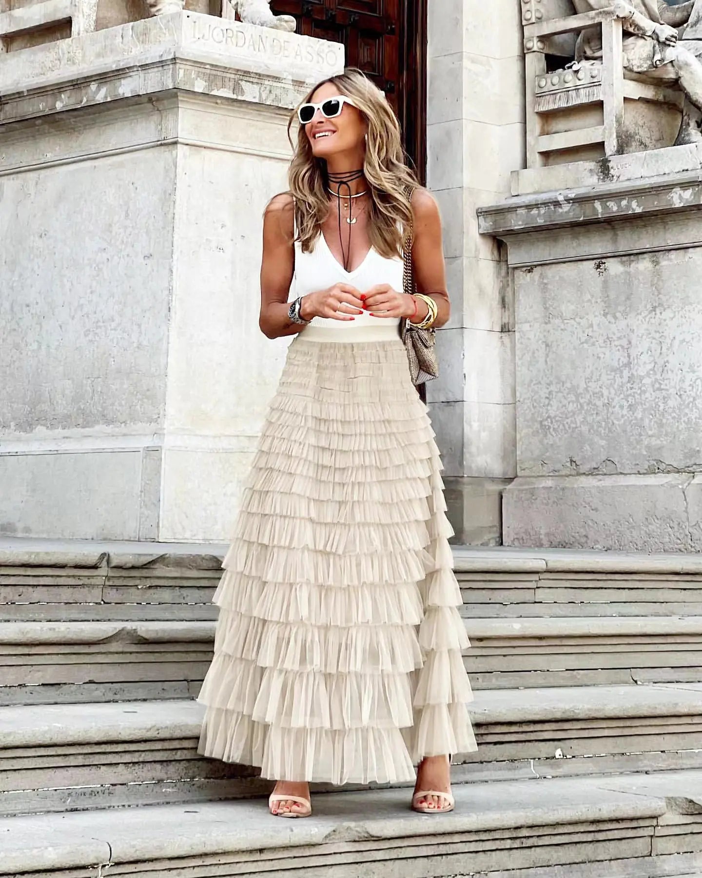 Celeste Tiered Mesh Skirt - Musttbuy
