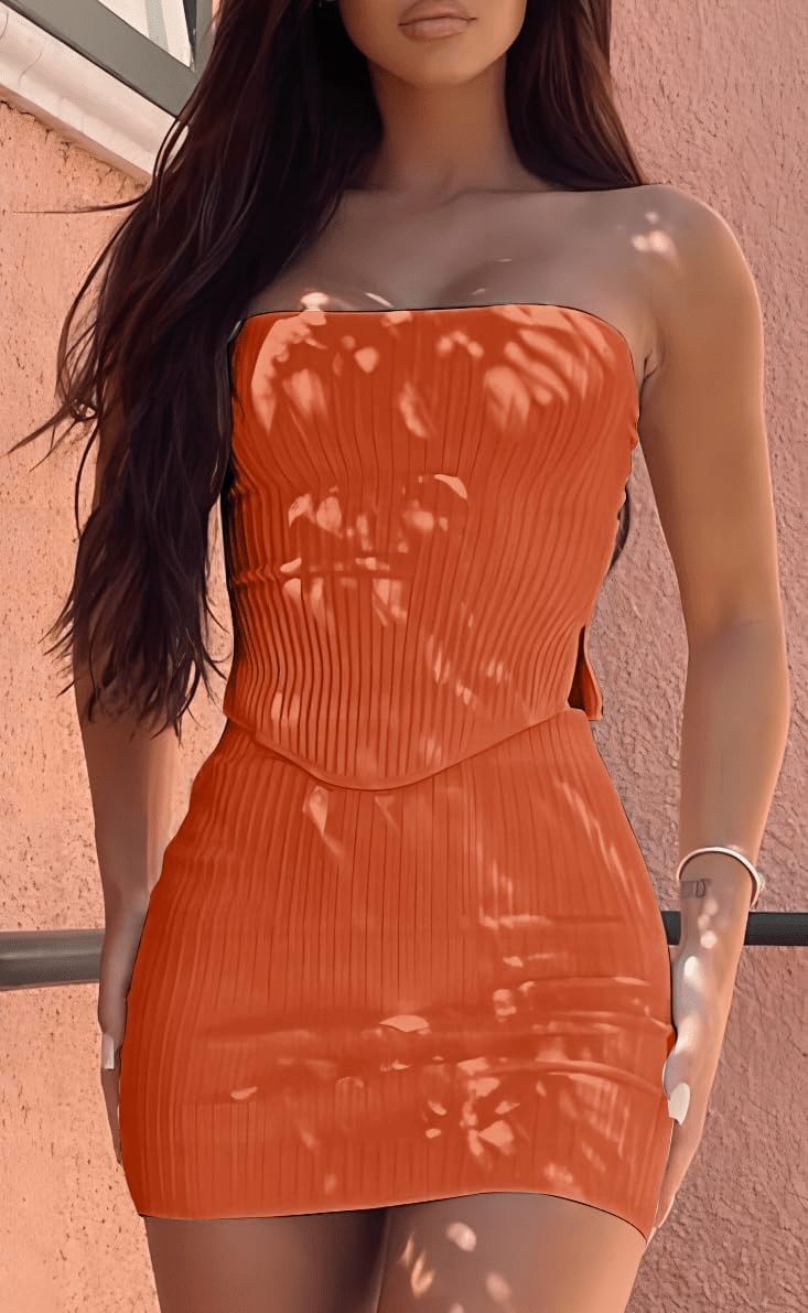 Chic Crop Top Skirt Set - Musttbuy