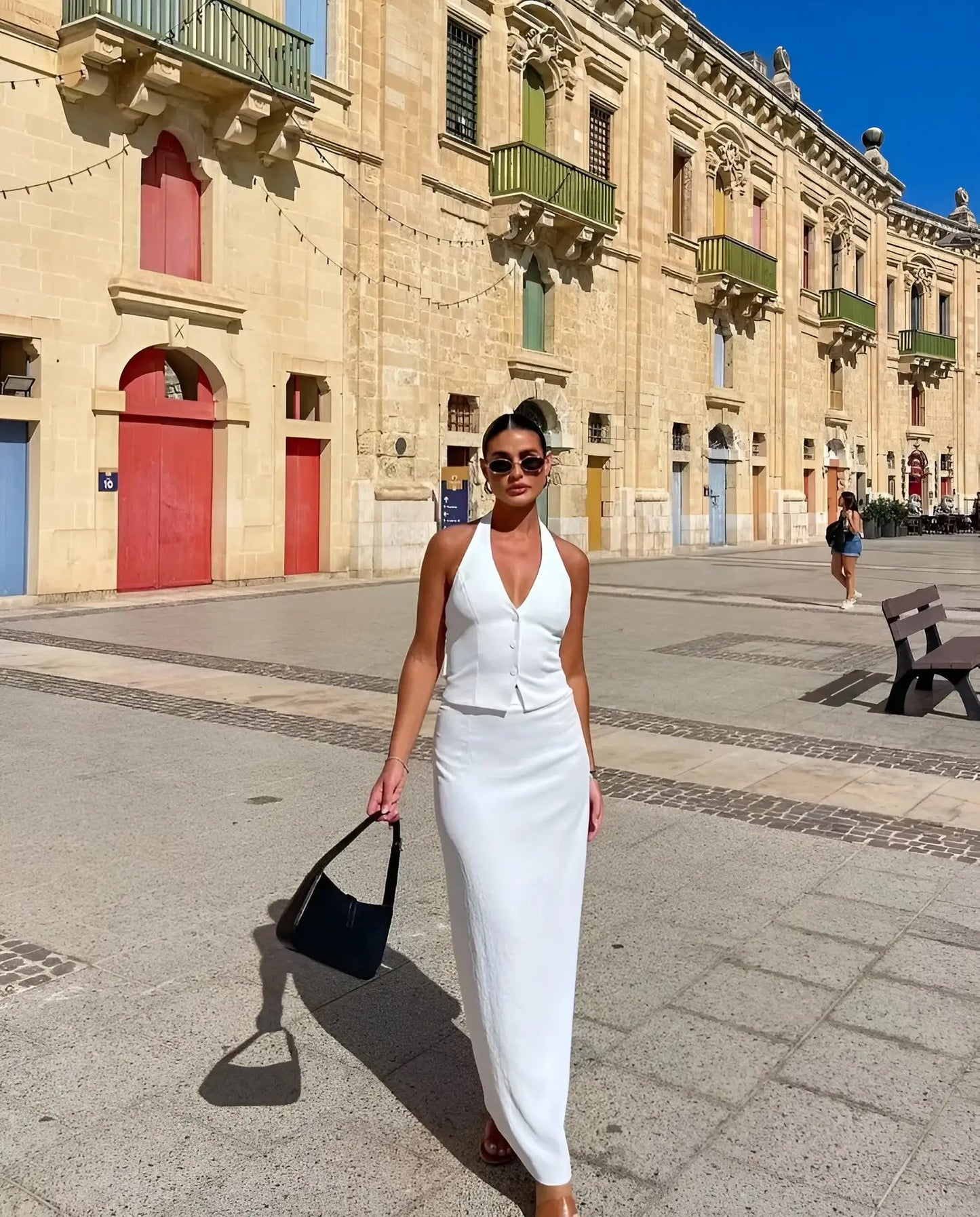 Chic Halter Tops And Slit Skirts - Musttbuy