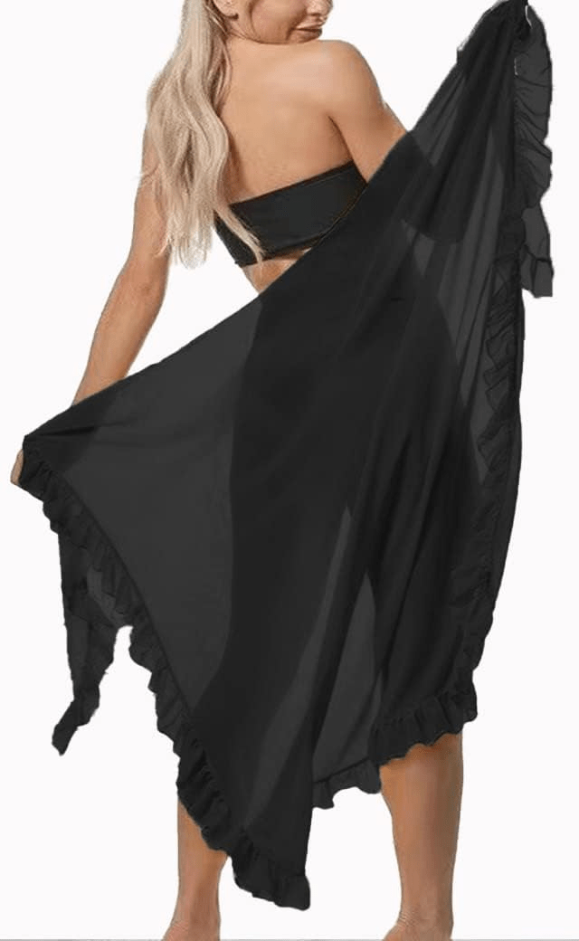 Chiffon Beach Sarong Wrap Dress - Musttbuy