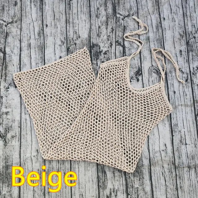 Color Summer Sleeveless Crochet Beach Dress - Musttbuy