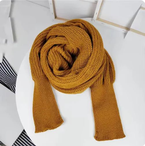 Cozy Knit Wool Scarf Shawl with Sleeves - Musttbuy