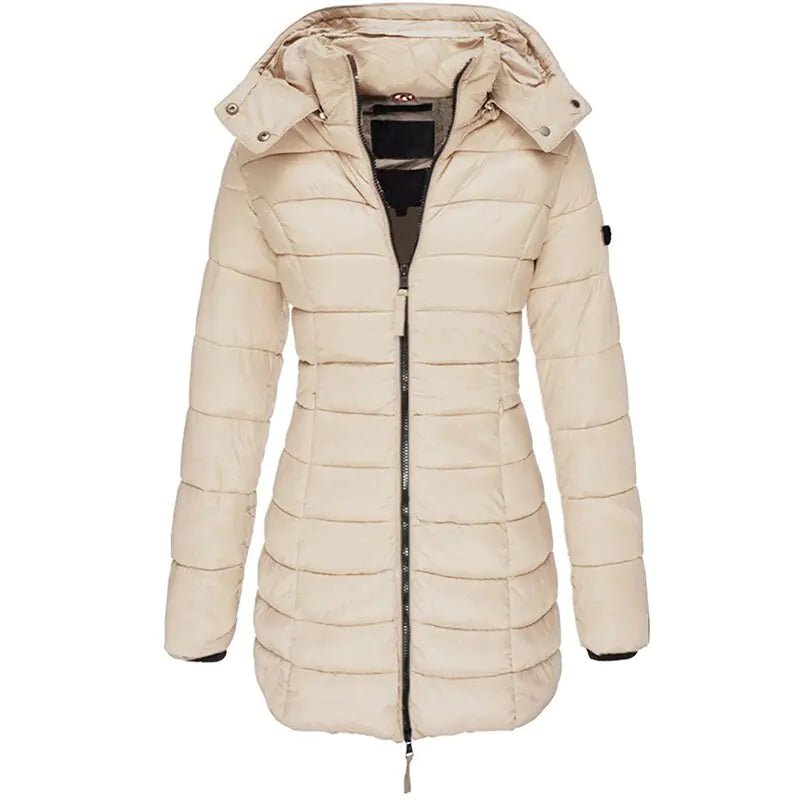 Down Jacket With Hood And Zip - Musttbuy