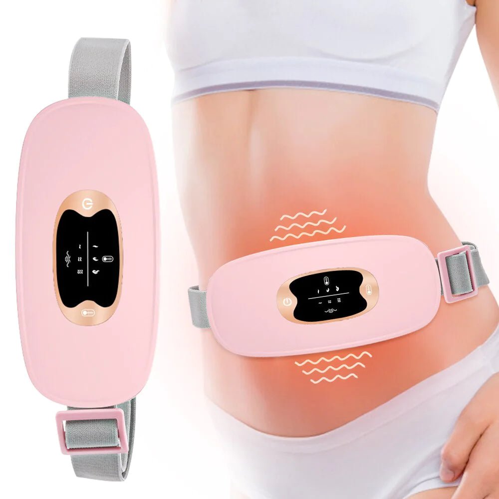 Electric Heating Menstrual Vibration Pad Belt For Period Pain Relief Cramps - Musttbuy