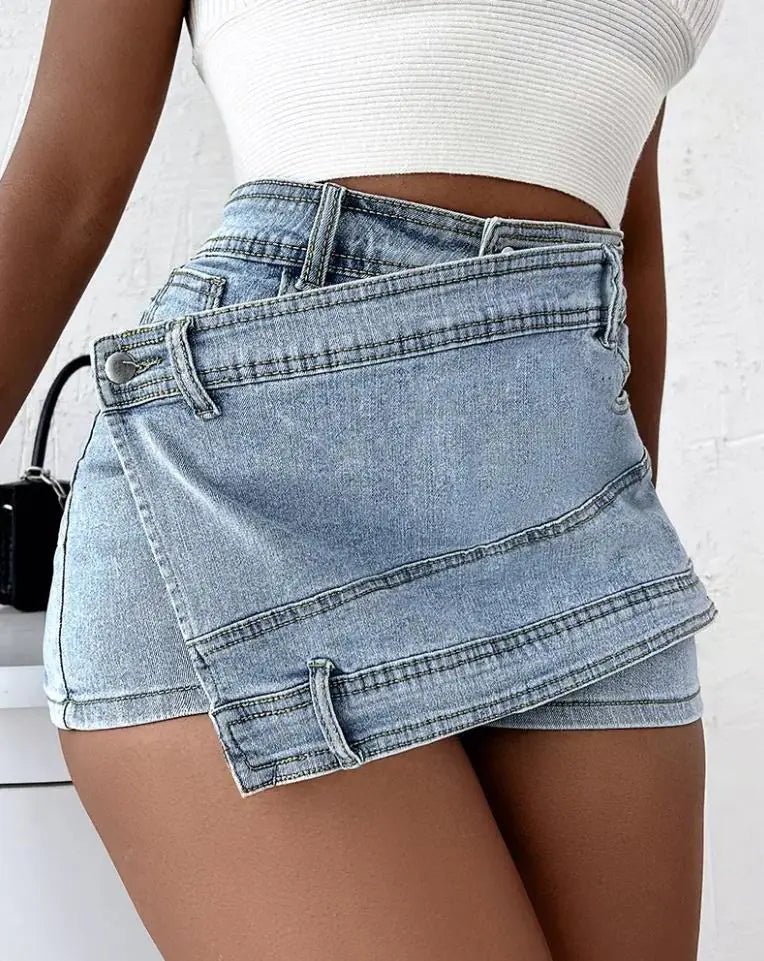 Ella Wrap Denim Skirt - Musttbuy