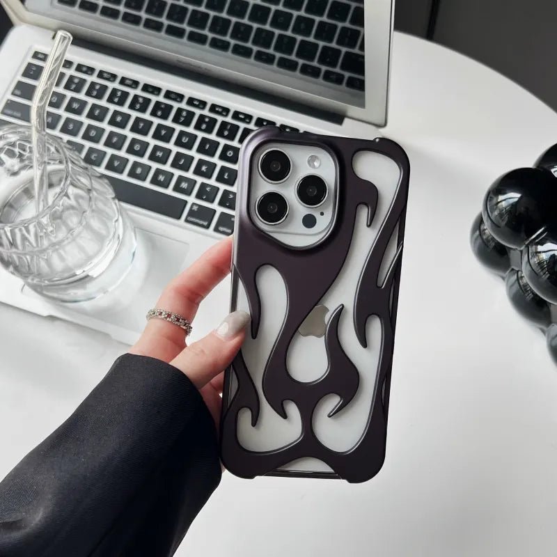 Flame Pattern Electroplated Soft Phone Case - Musttbuy