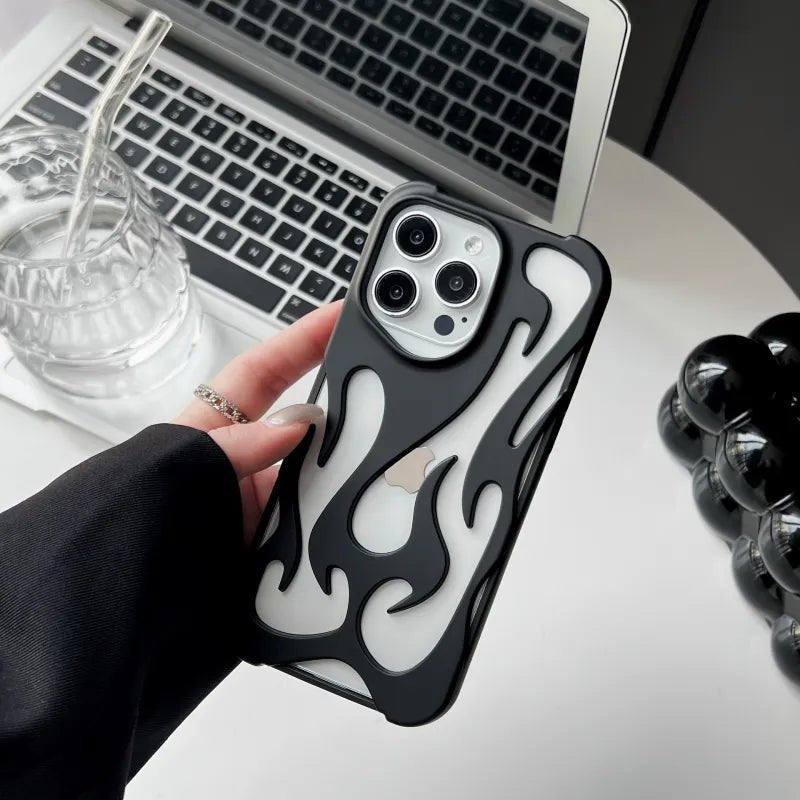Flame Pattern Electroplated Soft Phone Case - Musttbuy