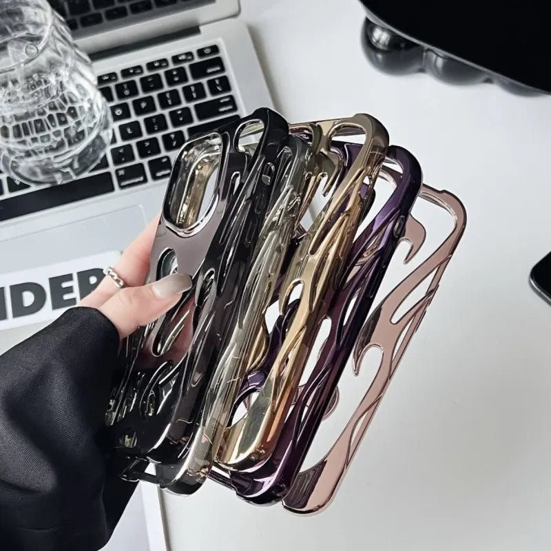 Flame Pattern Electroplated Soft Phone Case - Musttbuy