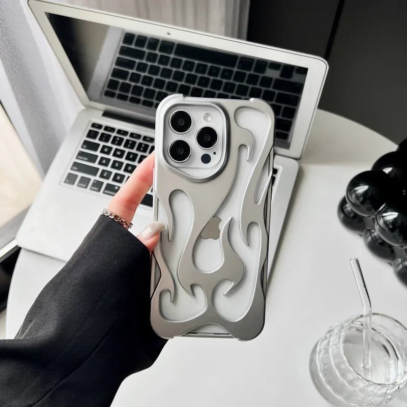 Flame Pattern Electroplated Soft Phone Case - Musttbuy