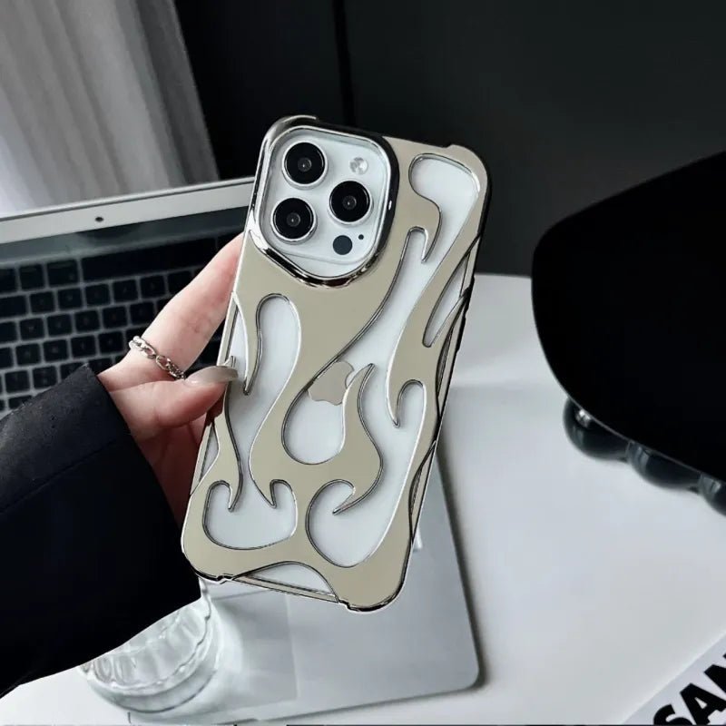 Flame Pattern Electroplated Soft Phone Case - Musttbuy