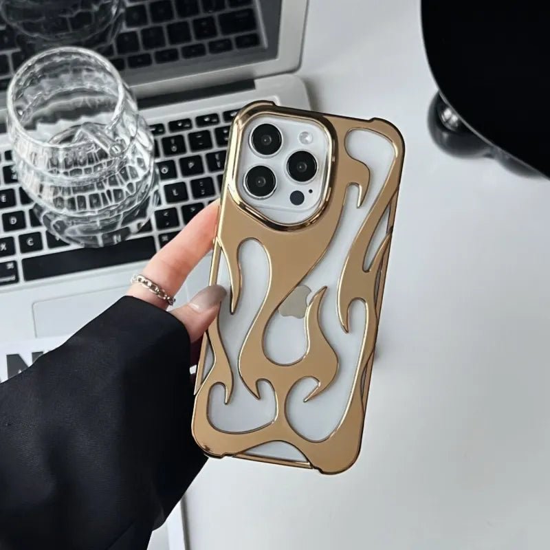Flame Pattern Electroplated Soft Phone Case - Musttbuy