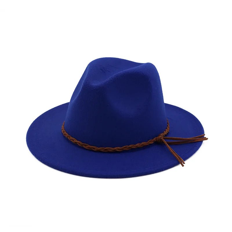 Flat Brim Wool Felt Hat - Musttbuy