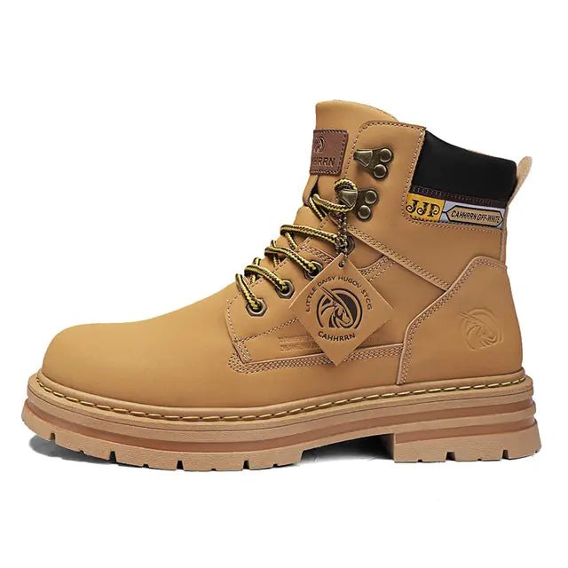 High Top Boots Men's Leather Shoes - Musttbuy