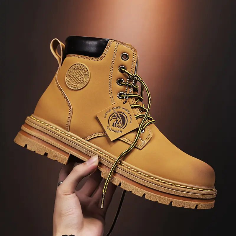 High Top Boots Men's Leather Shoes - Musttbuy
