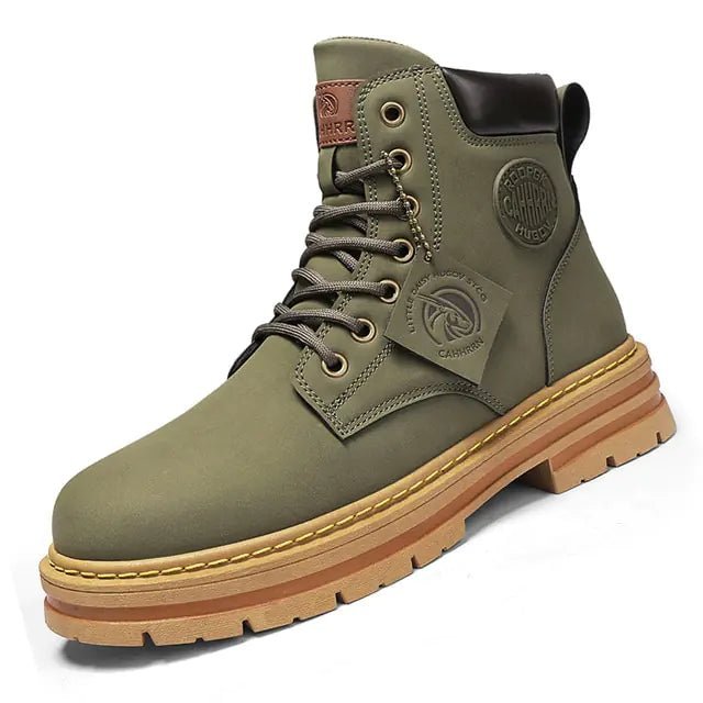 High Top Boots Men's Leather Shoes - Musttbuy