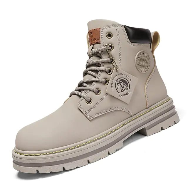 High Top Boots Men's Leather Shoes - Musttbuy