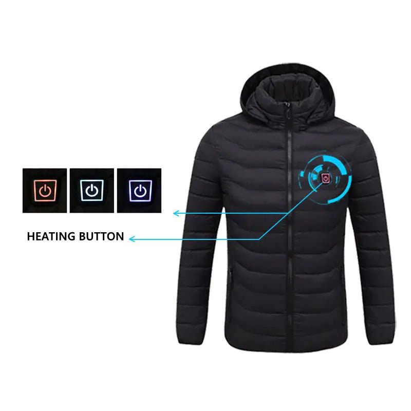 Hooded Heated Clothing Waterproof Warm Jackets - Musttbuy
