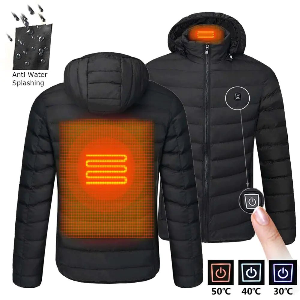 Hooded Heated Clothing Waterproof Warm Jackets - Musttbuy