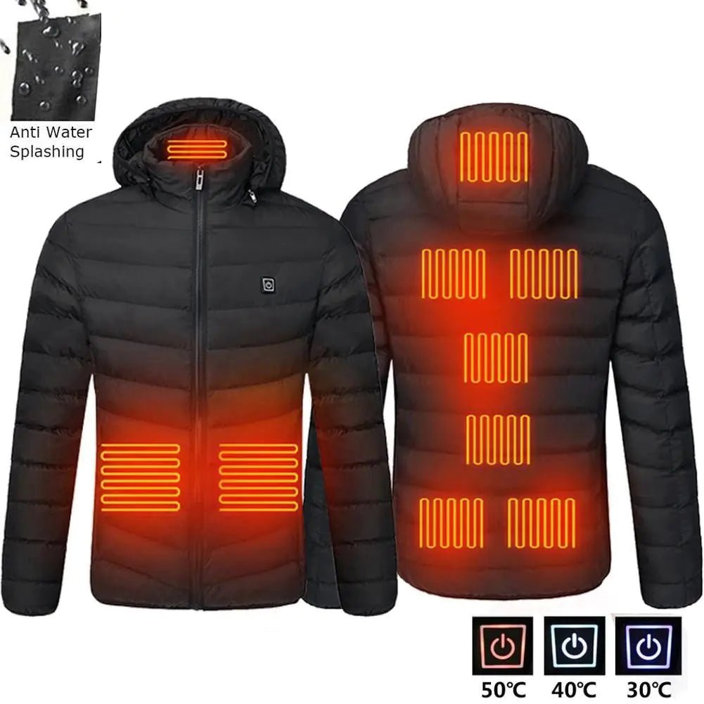 Hooded Heated Clothing Waterproof Warm Jackets - Musttbuy