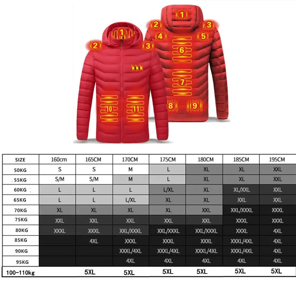 Hooded Heated Clothing Waterproof Warm Jackets - Musttbuy