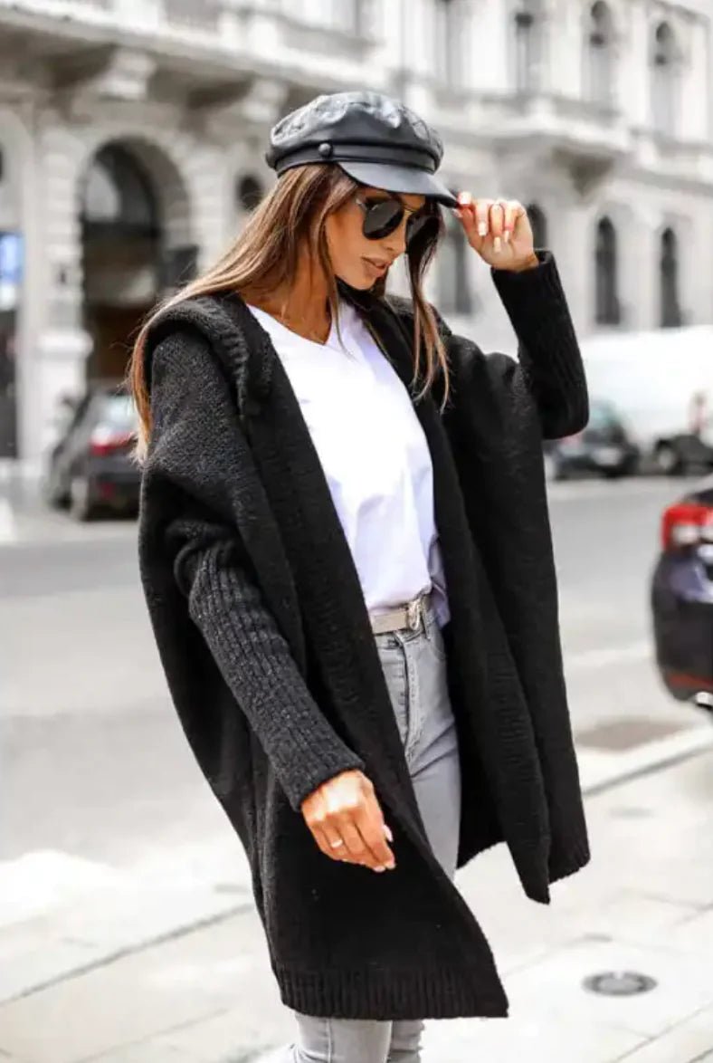 Hooded Knit Sweater - Musttbuy