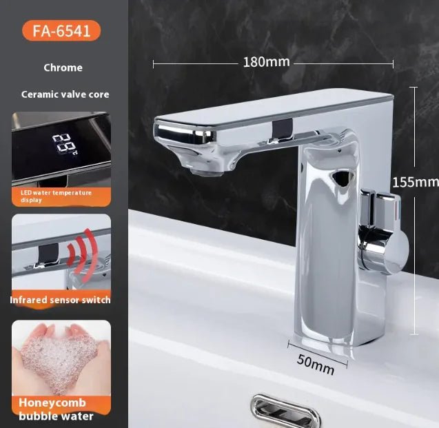 Infrared Sensor Digital Display Basin Faucet - Musttbuy