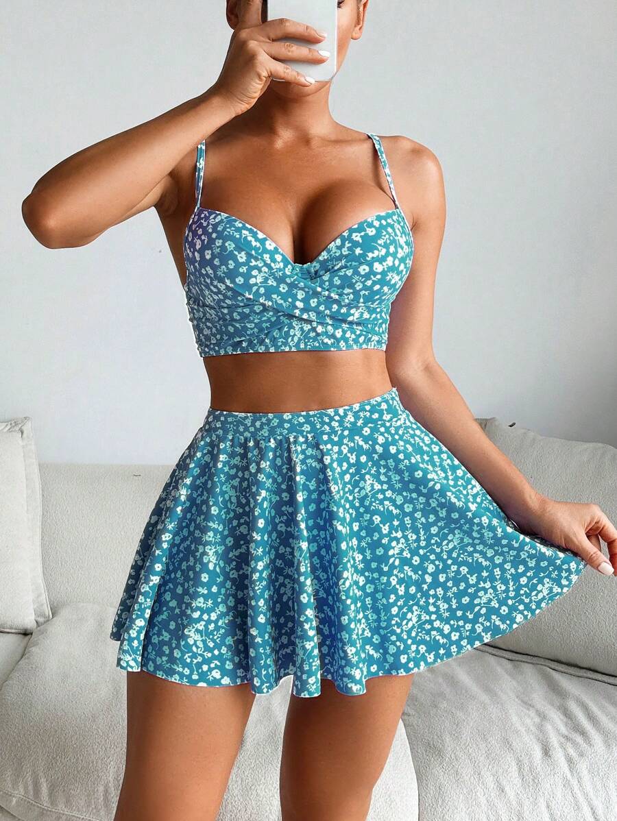 Kiri Floral Swim Skirt - Musttbuy