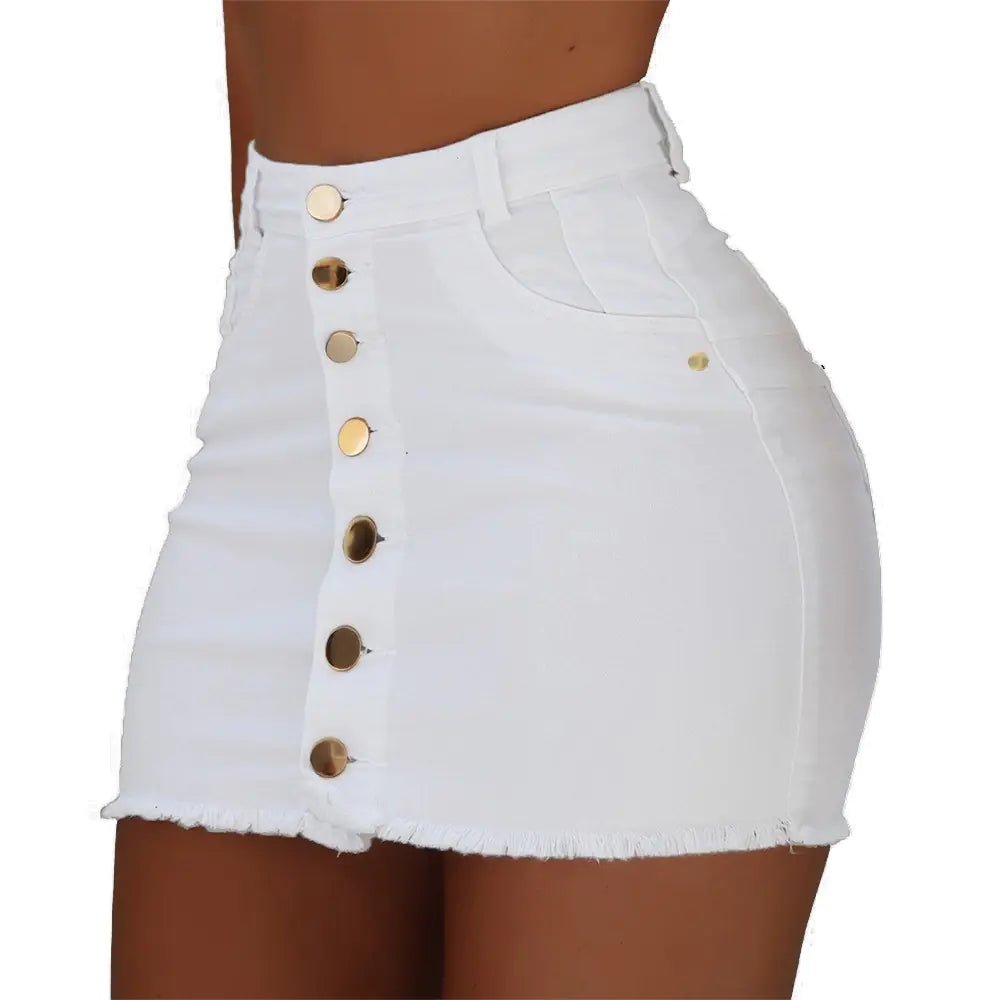 Lana Button - Up Denim Skirt - Musttbuy