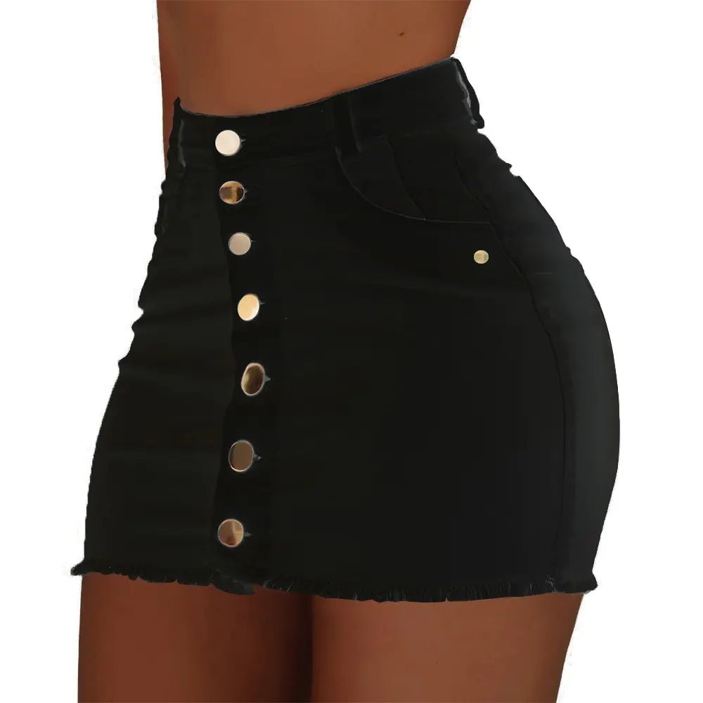 Lana Button - Up Denim Skirt - Musttbuy
