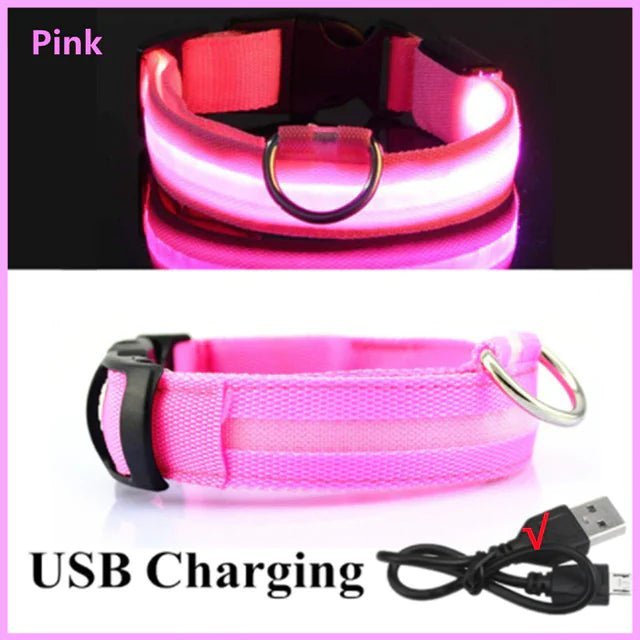 LED Glowing Adjustable Pet Collar - Musttbuy