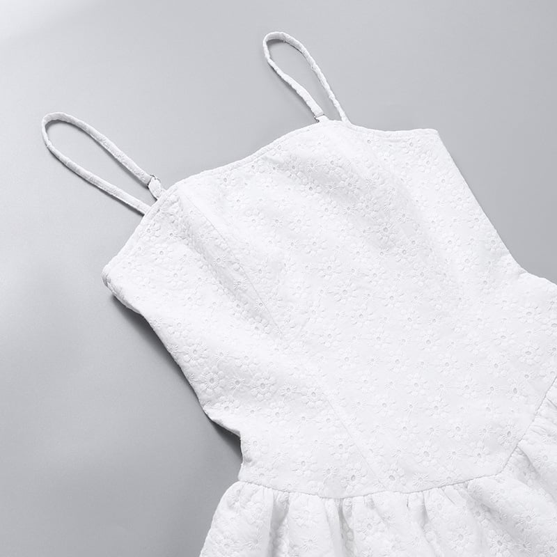 Lilou Eyelet Ruffle Dress - Musttbuy
